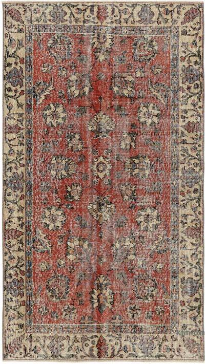 El Dokuma Vintage Halı - 107 cm x 189 cm