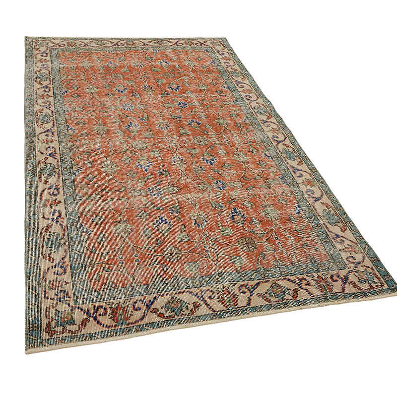 El Dokuma Vintage Halı - 124 cm x 200 cm - K0082707