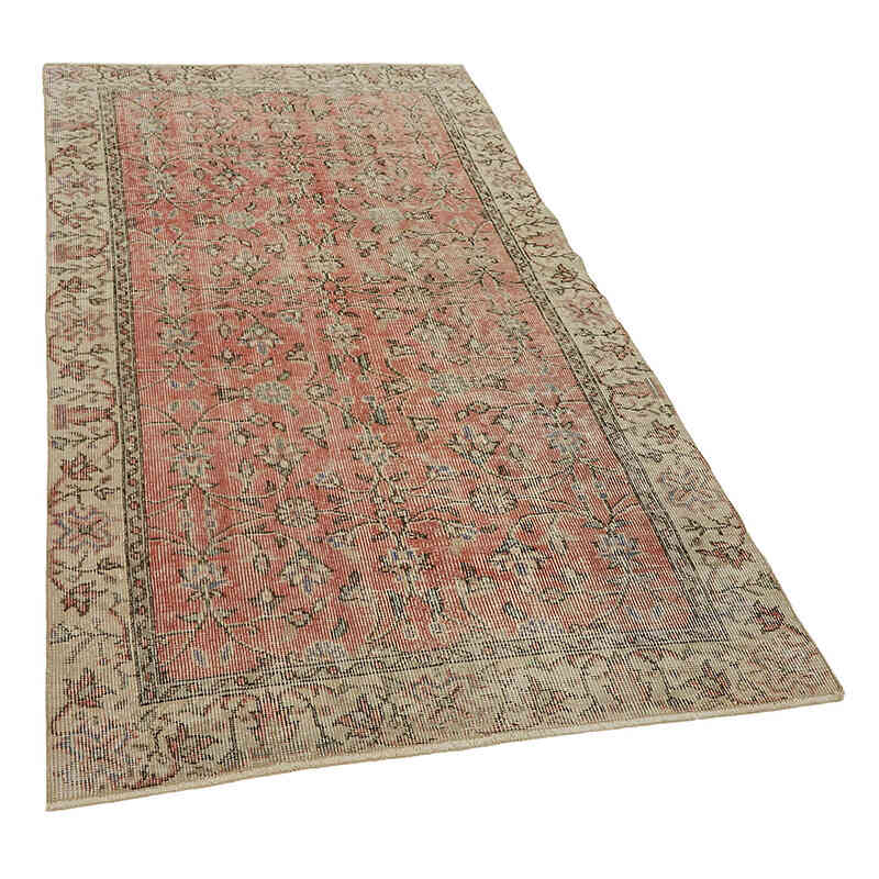 Alfombra Vintage Turca Anudada a Mano - 107 cm x 196 cm - K0082712