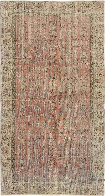 El Dokuma Vintage Halı - 107 cm x 196 cm