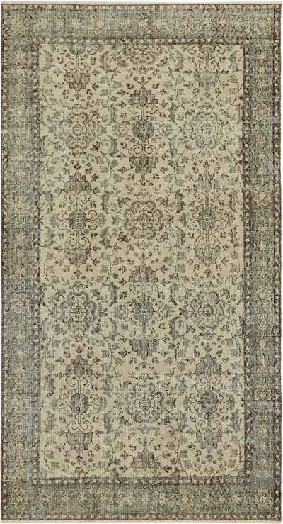 Alfombra Vintage Turca Anudada a Mano - 113 cm x 207 cm