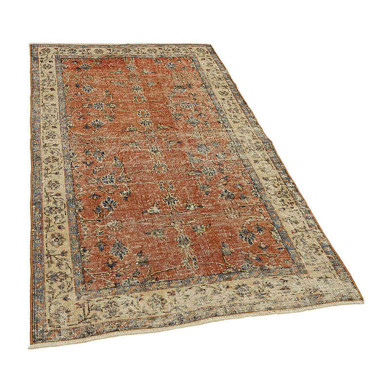 Alfombra Vintage Turca Anudada a Mano - 110 cm x 197 cm - K0082719