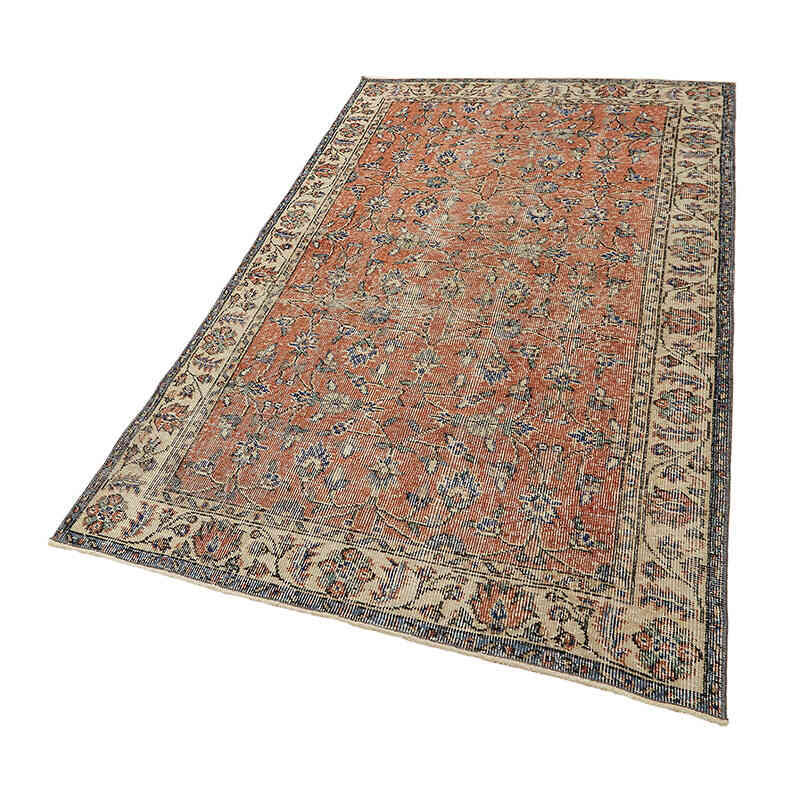 Alfombra Vintage Turca Anudada a Mano - 113 cm x 205 cm - K0082721