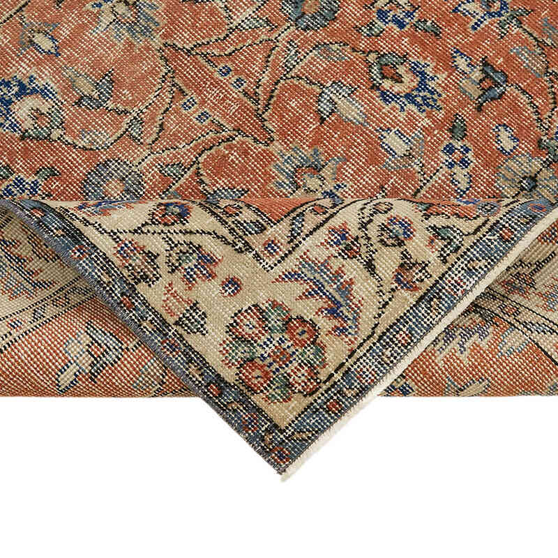 Alfombra Vintage Turca Anudada a Mano - 113 cm x 205 cm - K0082721