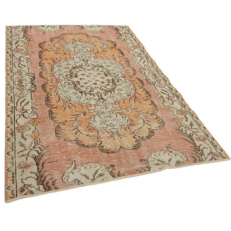 Alfombra Vintage Turca Anudada a Mano - 142 cm x 197 cm - K0082722