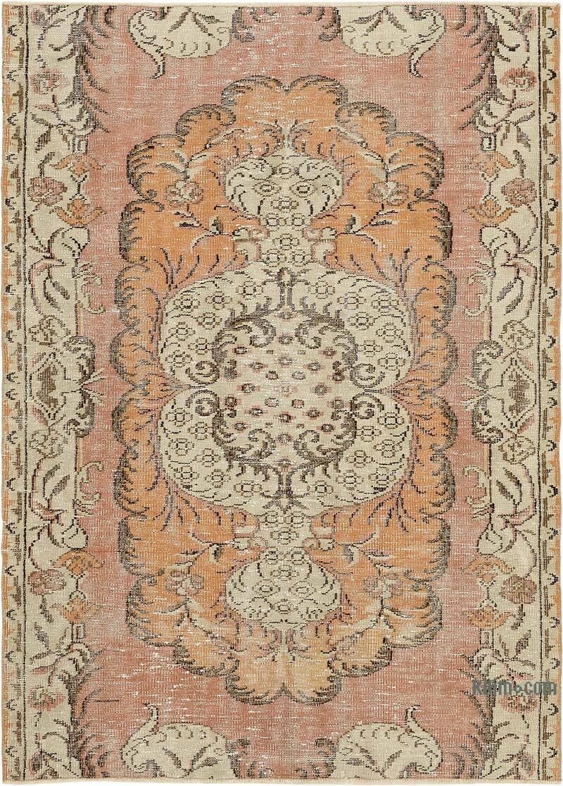 Alfombra Vintage Turca Anudada a Mano - 142 cm x 197 cm - K0082722