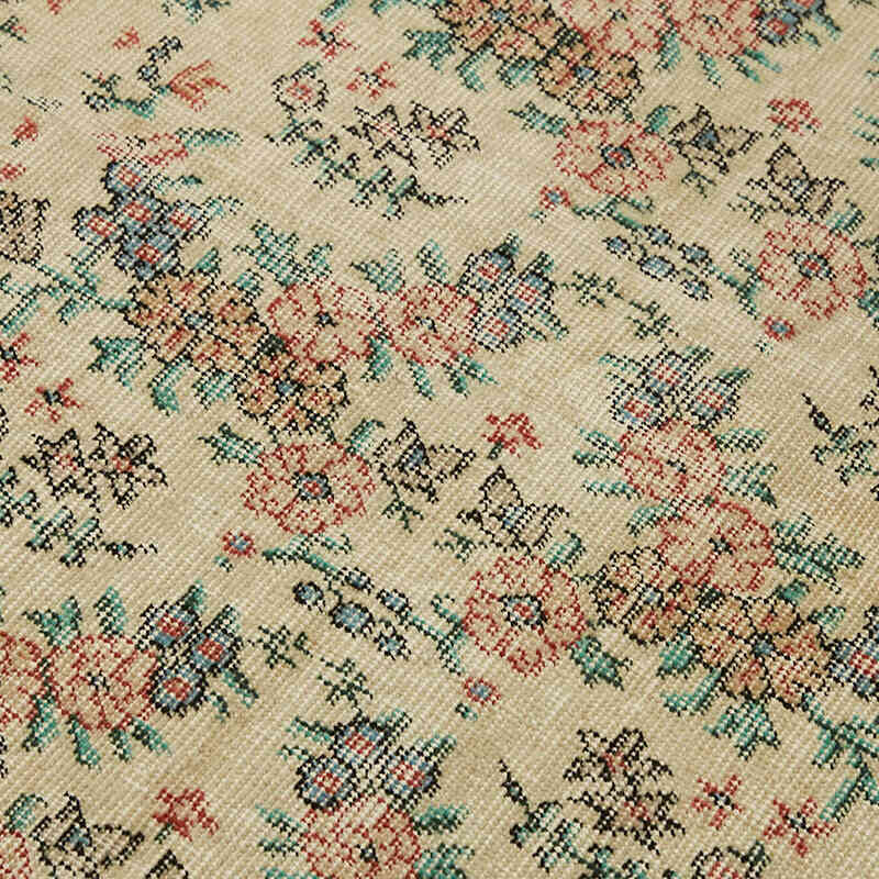 Alfombra Vintage Turca Anudada a Mano - 111 cm x 217 cm - K0082727