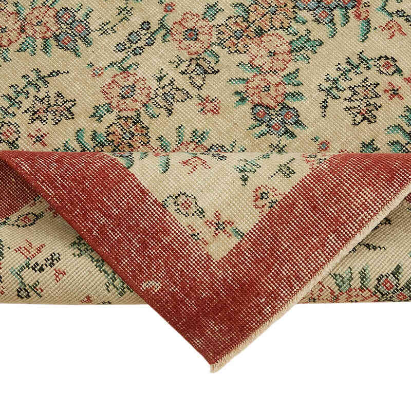 Alfombra Vintage Turca Anudada a Mano - 111 cm x 217 cm - K0082727