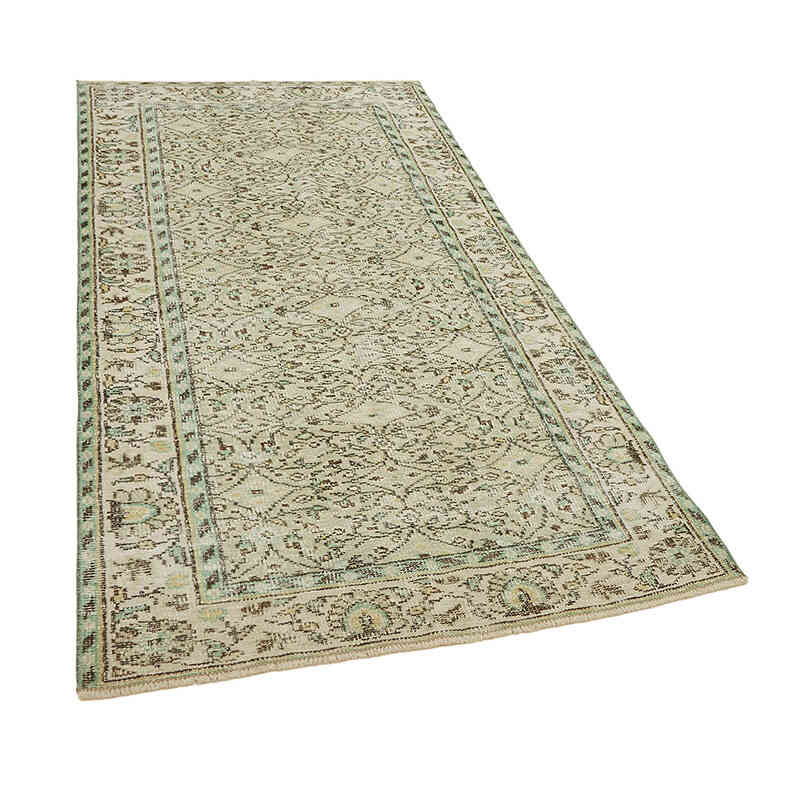 Alfombra Vintage Turca Anudada a Mano - 111 cm x 212 cm - K0082733