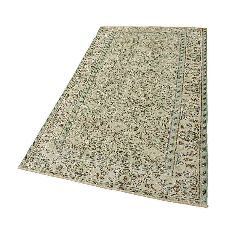 Alfombra Vintage Turca Anudada a Mano - 111 cm x 212 cm - K0082733