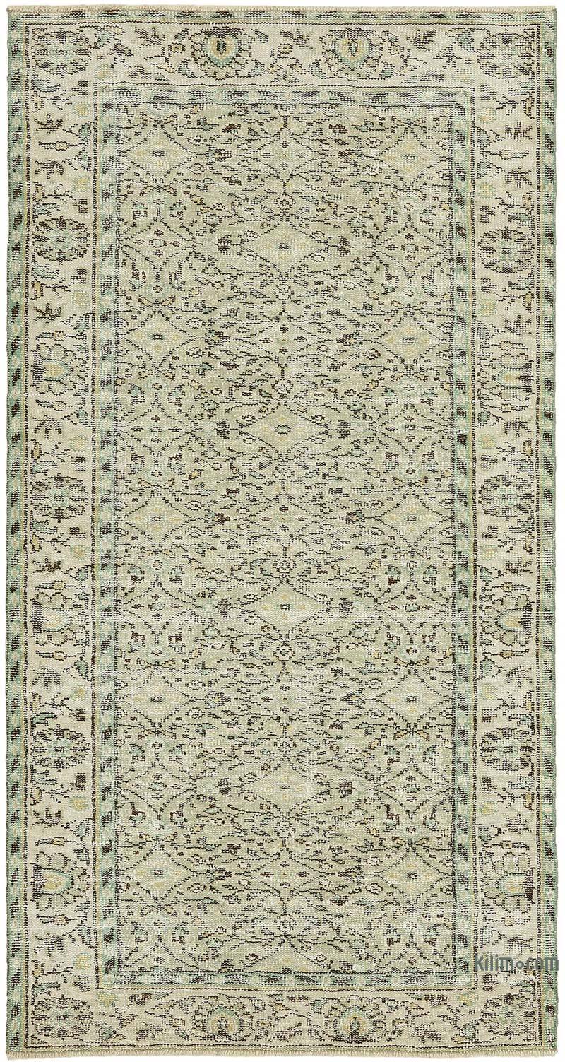 Alfombra Vintage Turca Anudada a Mano - 111 cm x 212 cm - K0082733