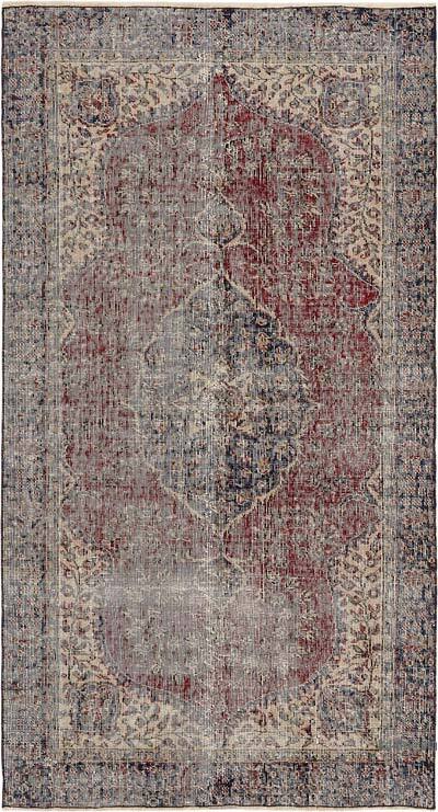 El Dokuma Vintage Halı - 108 cm x 197 cm