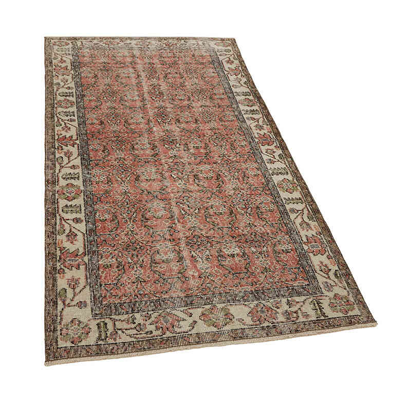 Alfombra Vintage Turca Anudada a Mano - 108 cm x 198 cm - K0082736