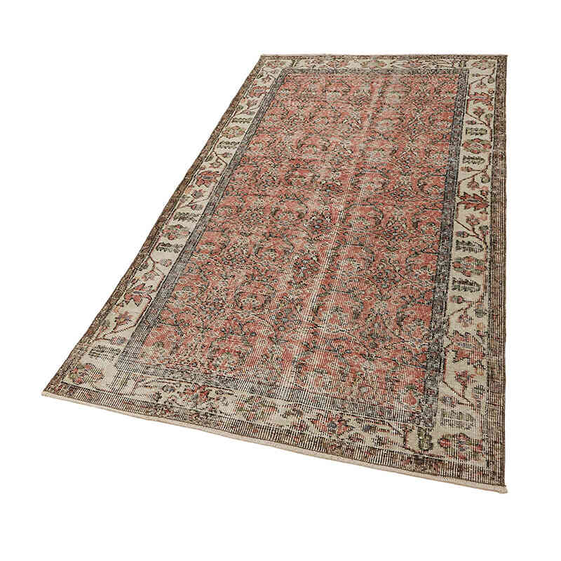 Alfombra Vintage Turca Anudada a Mano - 108 cm x 198 cm - K0082736