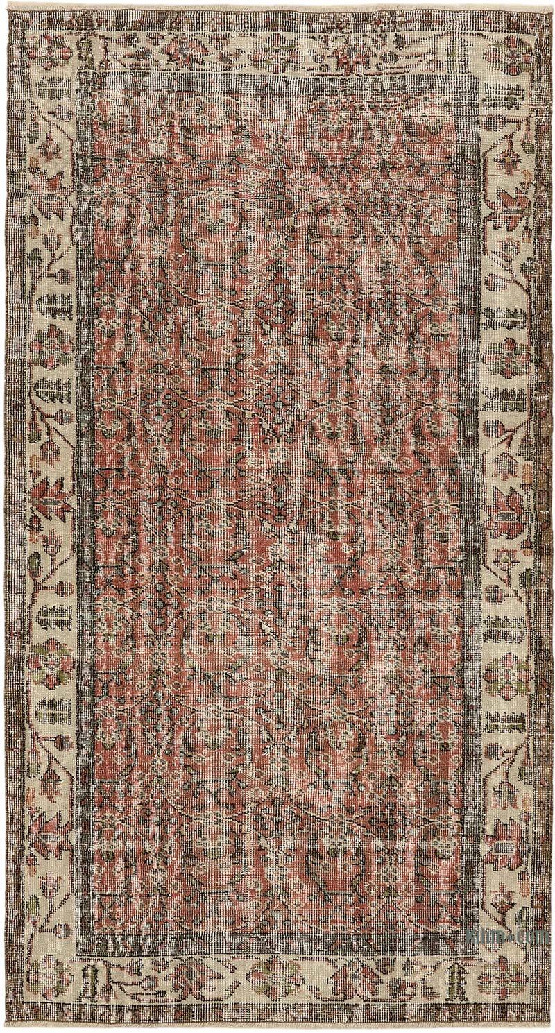 Alfombra Vintage Turca Anudada a Mano - 108 cm x 198 cm - K0082736