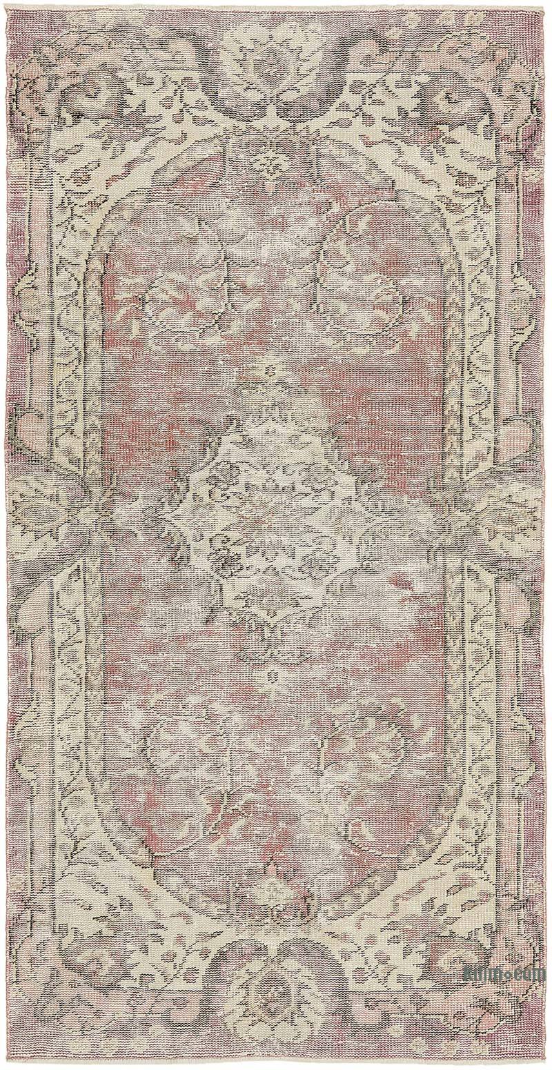 Alfombra Vintage Turca Anudada a Mano - 106 cm x 201 cm - K0082743