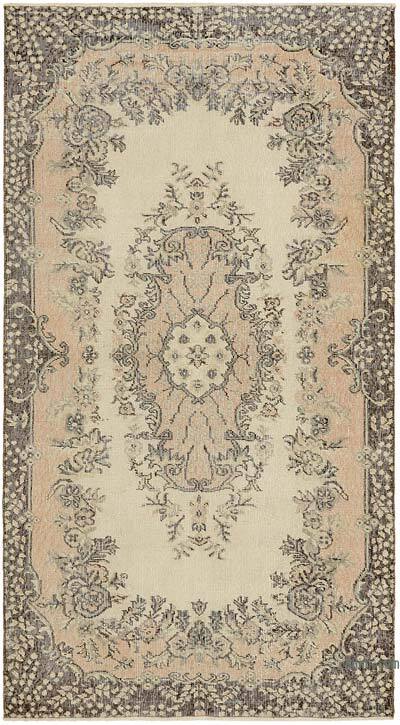 Vintage Turkish Hand-Knotted Rug - 3' 10" x 7'  (46" x 84")