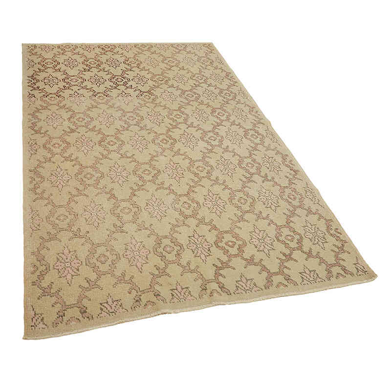 Vintage Turkish Hand-Knotted Rug - 4' 7" x 7'  (55" x 84") - K0082747