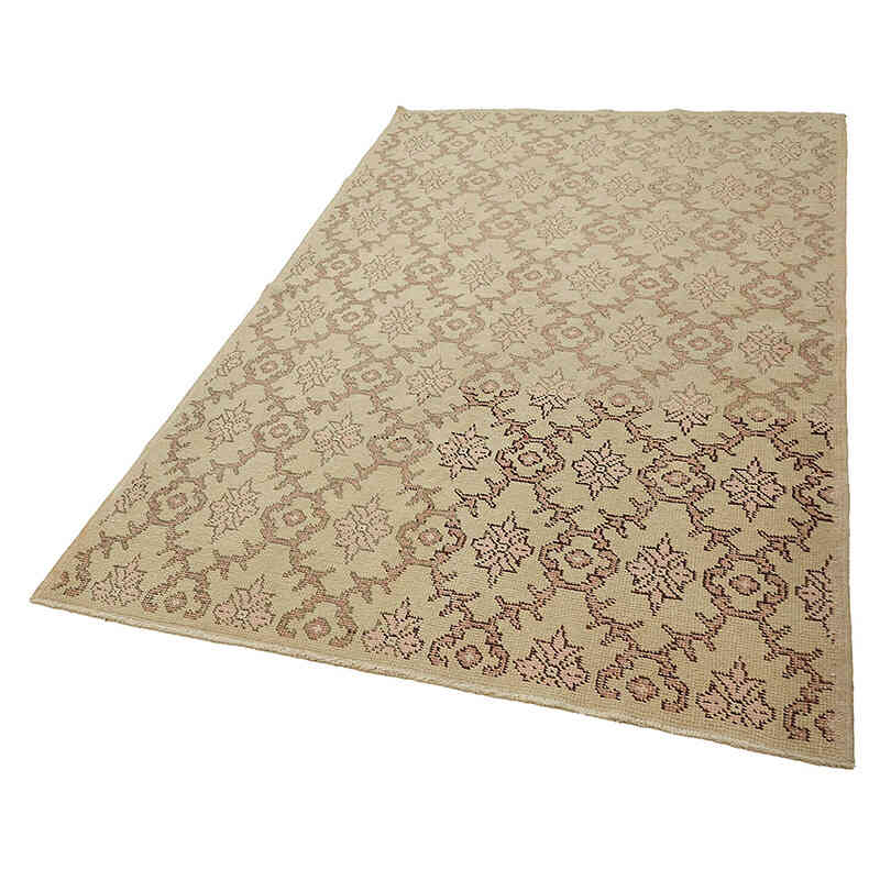 Vintage Turkish Hand-Knotted Rug - 4' 7" x 7'  (55" x 84") - K0082747