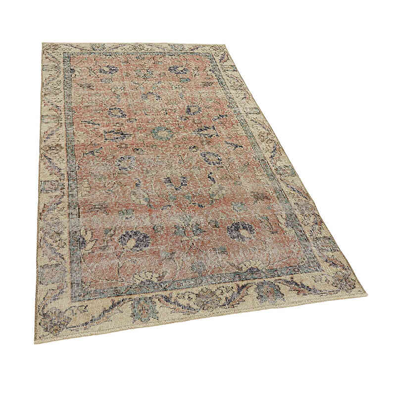Alfombra Vintage Turca Anudada a Mano - 109 cm x 191 cm - K0082748