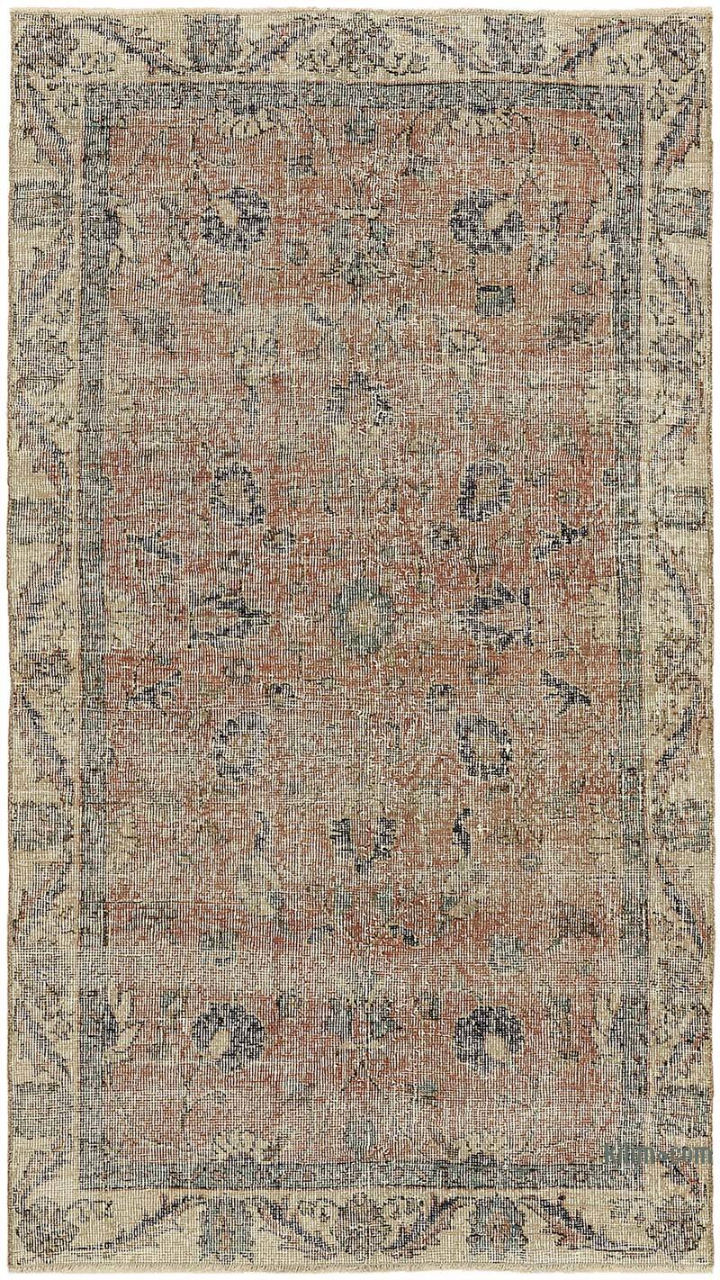 Alfombra Vintage Turca Anudada a Mano - 109 cm x 191 cm - K0082748