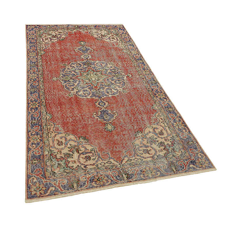 Alfombra Vintage Turca Anudada a Mano - 107 cm x 206 cm - K0082753