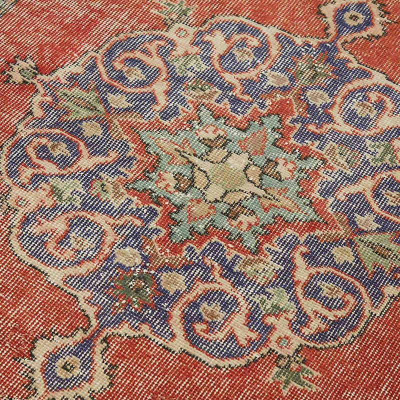 Alfombra Vintage Turca Anudada a Mano - 107 cm x 206 cm - K0082753