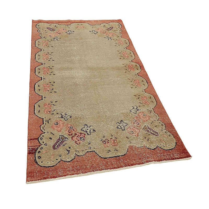 Alfombra Vintage Turca Anudada a Mano - 97 cm x 188 cm - K0082757