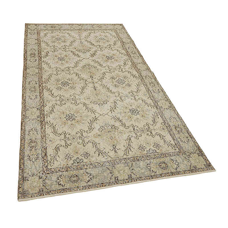 Alfombra Vintage Turca Anudada a Mano - 110 cm x 204 cm - K0082761