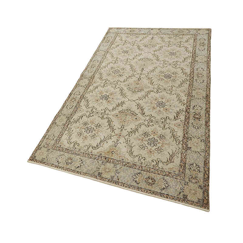 Alfombra Vintage Turca Anudada a Mano - 110 cm x 204 cm - K0082761