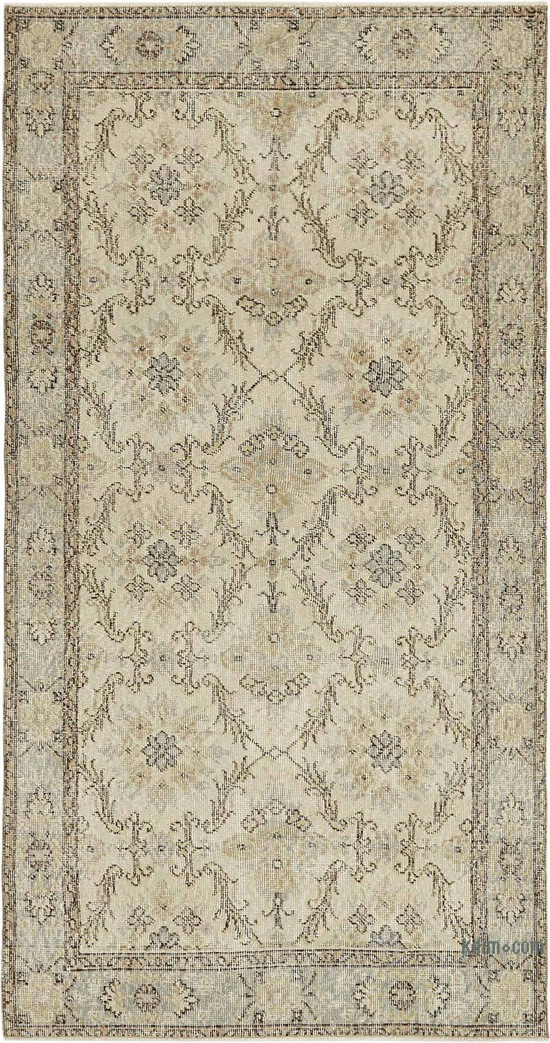 Alfombra Vintage Turca Anudada a Mano - 110 cm x 204 cm - K0082761