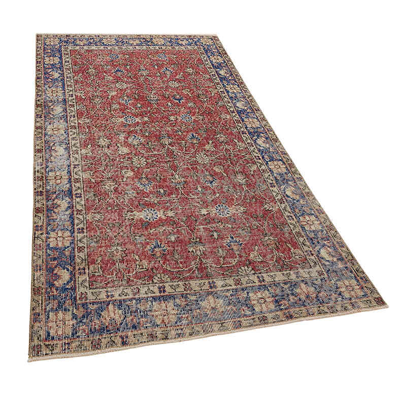 Alfombra Vintage Turca Anudada a Mano - 108 cm x 207 cm - K0082763