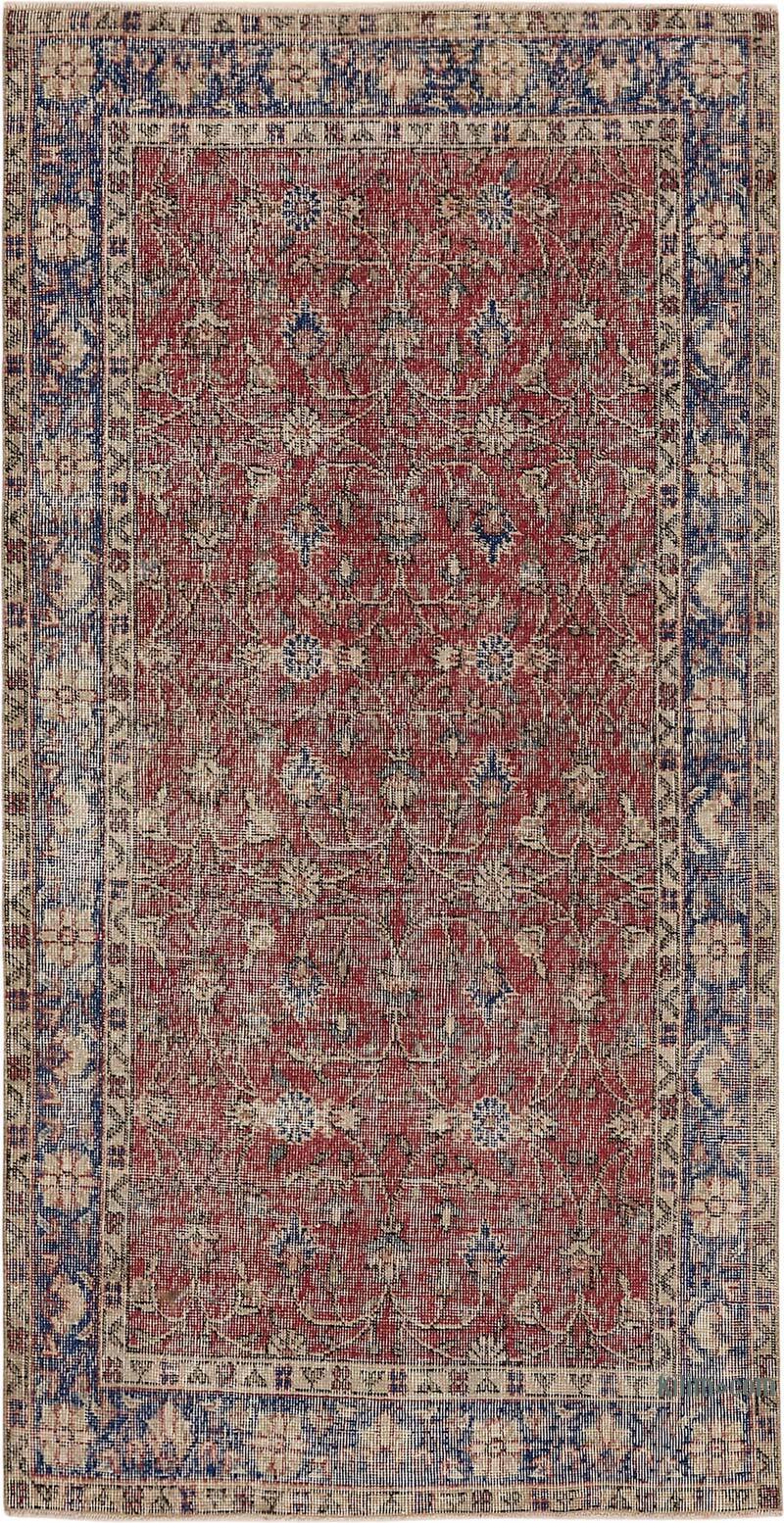 Alfombra Vintage Turca Anudada a Mano - 108 cm x 207 cm - K0082763