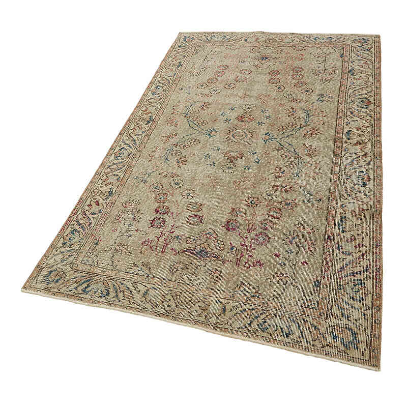 Alfombra Vintage Turca Anudada a Mano - 114 cm x 192 cm - K0082767
