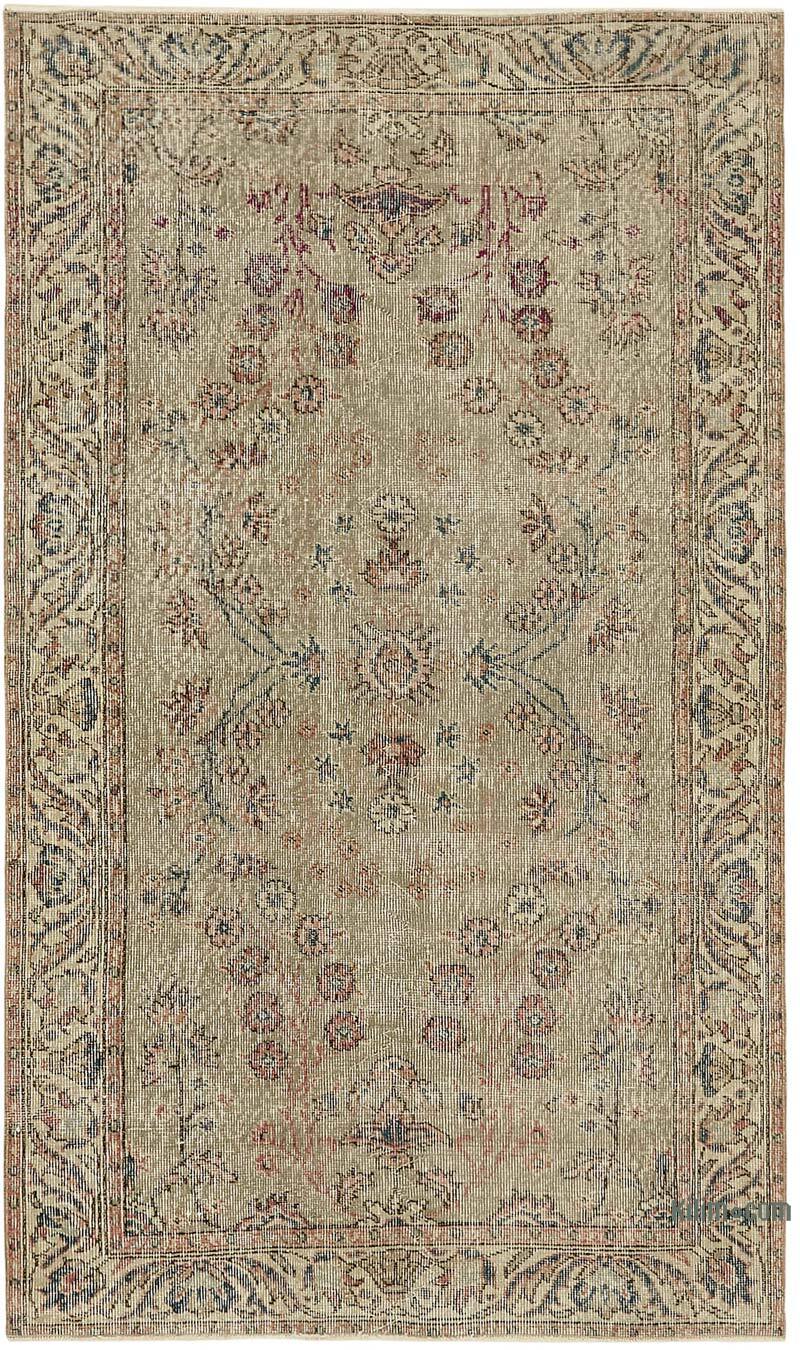 Alfombra Vintage Turca Anudada a Mano - 114 cm x 192 cm - K0082767