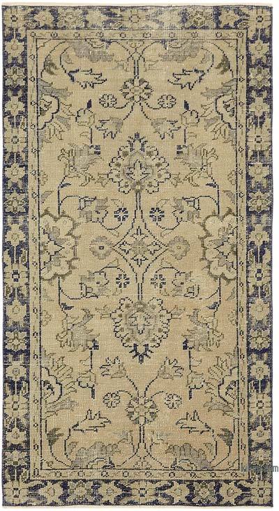 Alfombra Vintage Turca Anudada a Mano - 100 cm x 186 cm