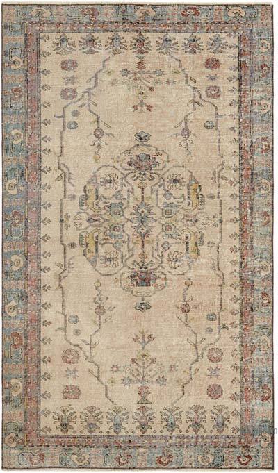 El Dokuma Vintage Halı - 130 cm x 223 cm