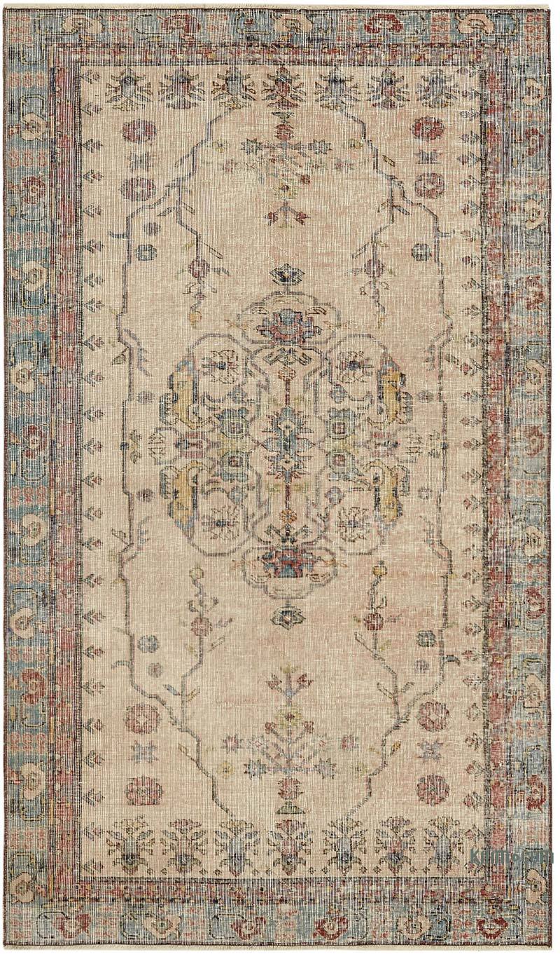 Alfombra Vintage Turca Anudada a Mano - 130 cm x 223 cm - K0082779