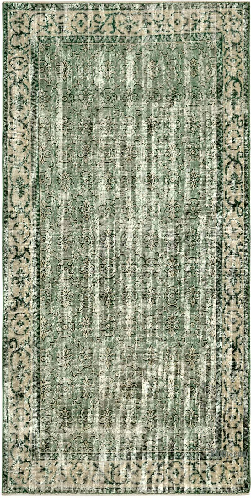 Alfombra Vintage Turca Anudada a Mano - 109 cm x 209 cm - K0082780