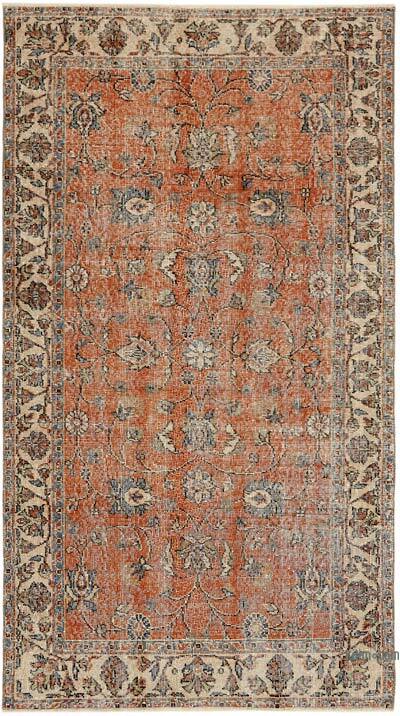 Alfombra Vintage Turca Anudada a Mano - 117 cm x 206 cm
