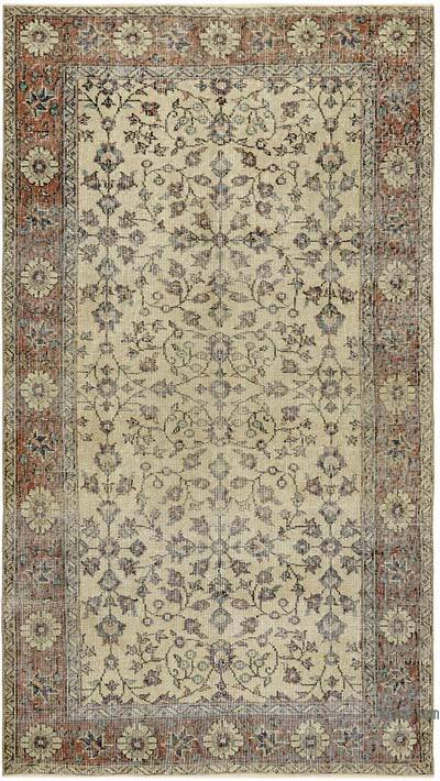 El Dokuma Vintage Halı - 113 cm x 197 cm
