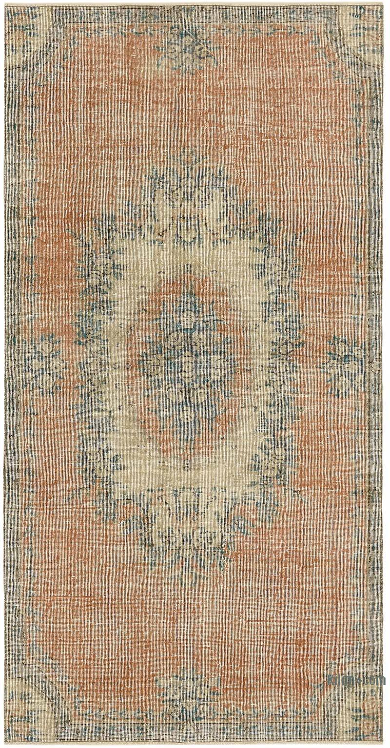 Vintage Turkish Hand-Knotted Rug - 3' 10" x 7' 4" (46" x 88") - K0082788