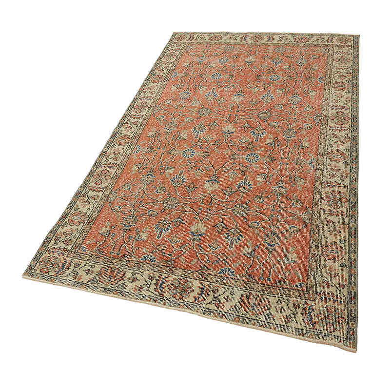 El Dokuma Vintage Halı - 111 cm x 200 cm - K0082790