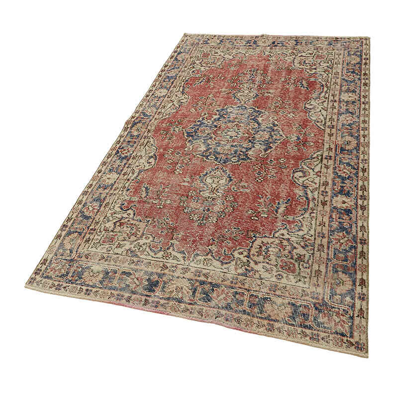 Alfombra Vintage Turca Anudada a Mano - 114 cm x 199 cm - K0082793
