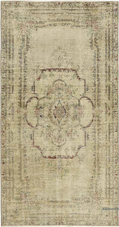 Alfombra Vintage Turca Anudada a Mano - 103 cm x 192 cm