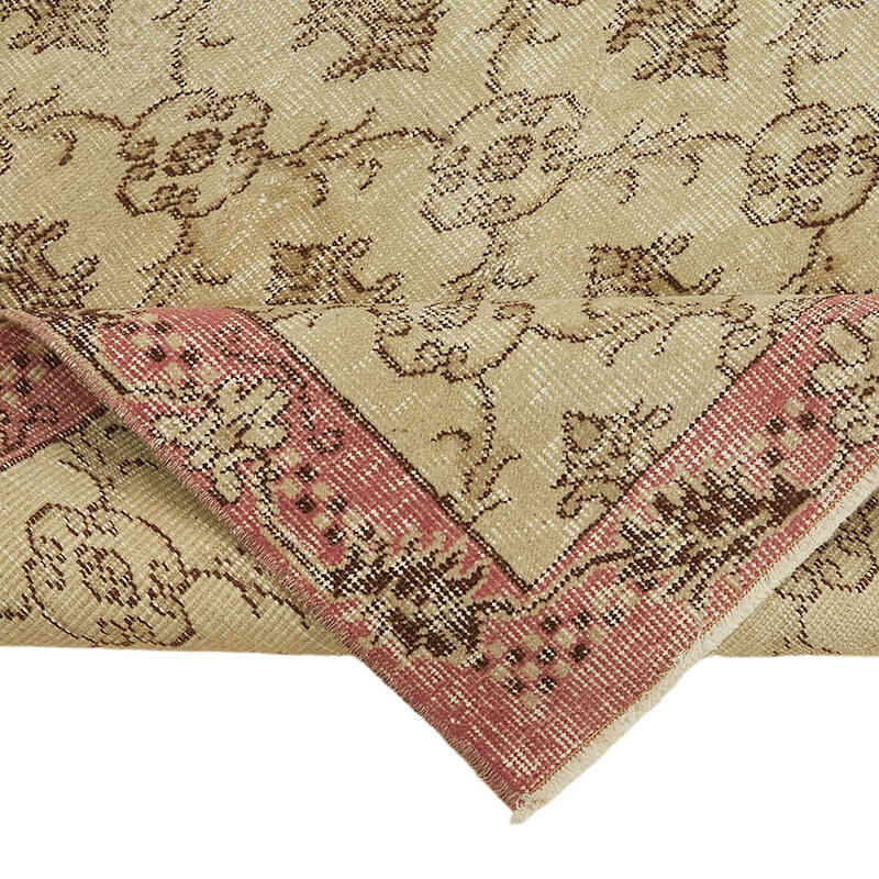 Alfombra Vintage Turca Anudada a Mano - 124 cm x 191 cm - K0082798