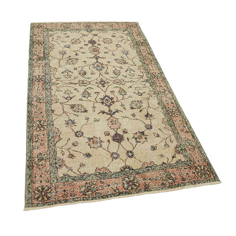 Vintage Turkish Hand-Knotted Rug - 3' 8" x 6' 3" (44" x 75") - K0082799
