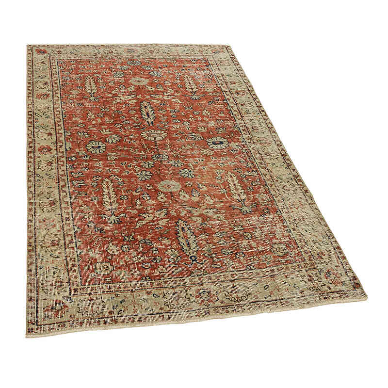 El Dokuma Vintage Halı - 116 cm x 183 cm - K0082800