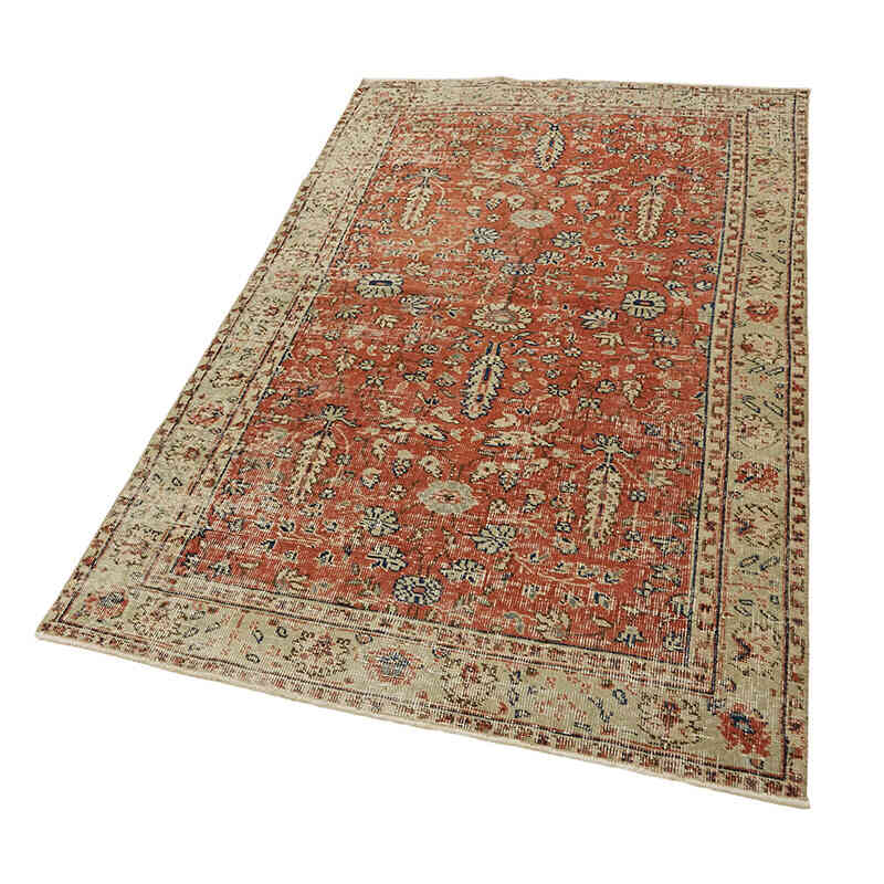 El Dokuma Vintage Halı - 116 cm x 183 cm - K0082800