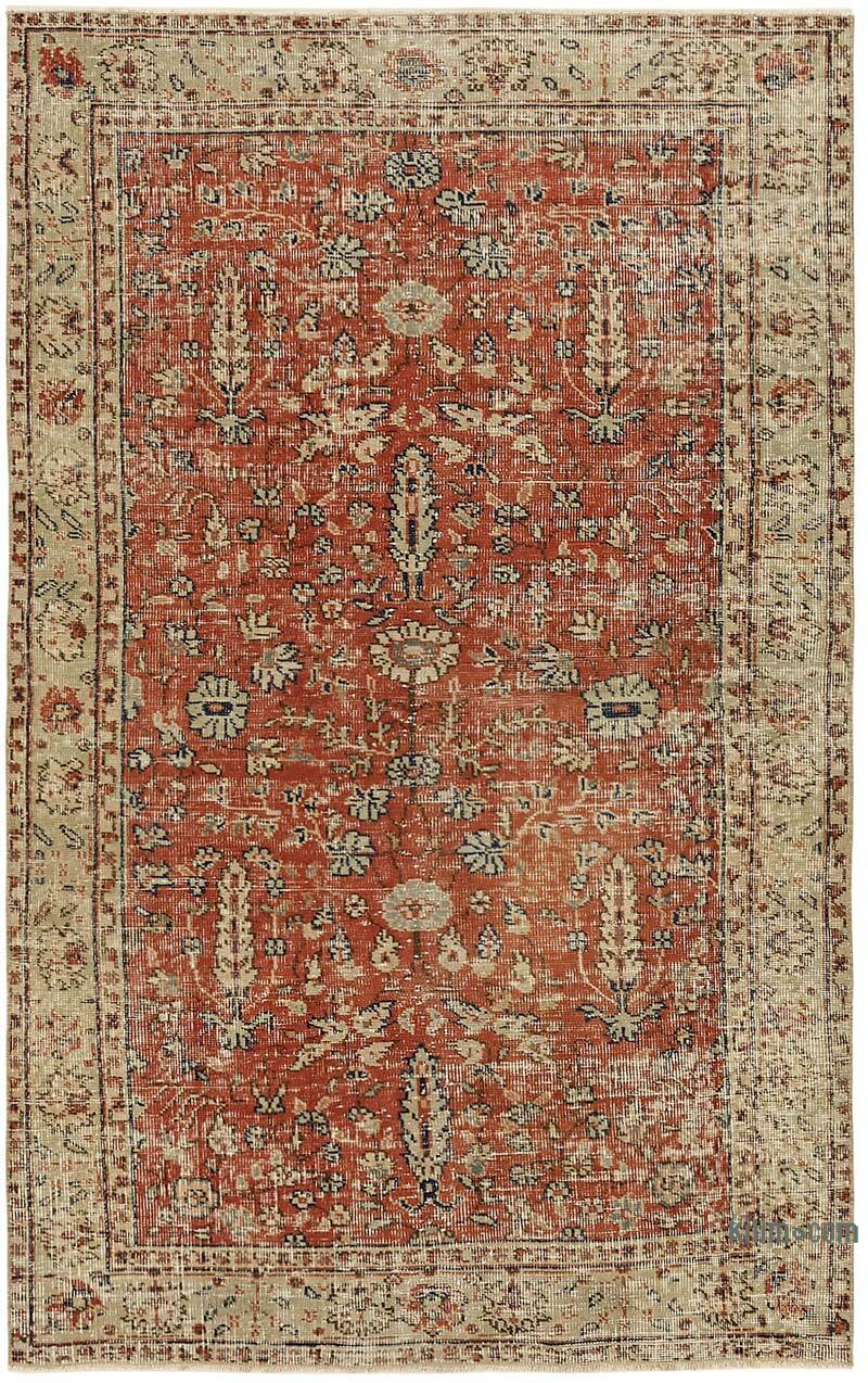 El Dokuma Vintage Halı - 116 cm x 183 cm - K0082800